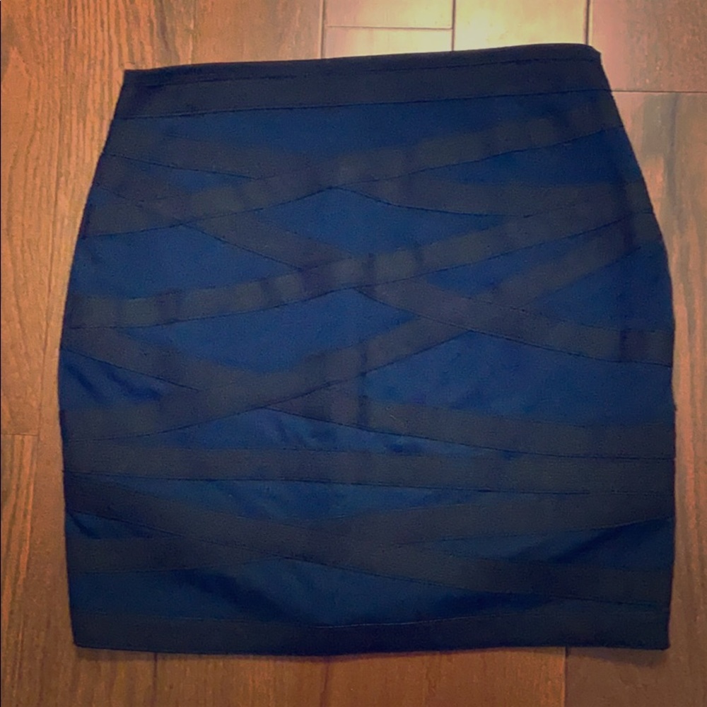 Navy blue and black Express bandage skirt size S